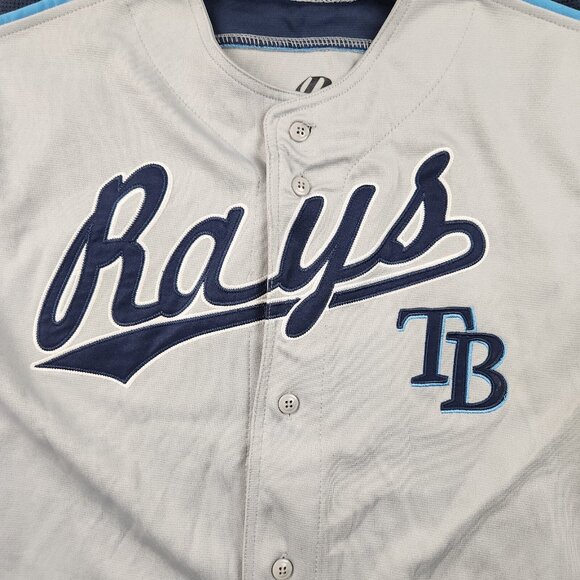 Tampa Bay Rays Baseball Jersey Mens Large Gray Embroidered Stitched MLB Baseball - Picture 4 of 9